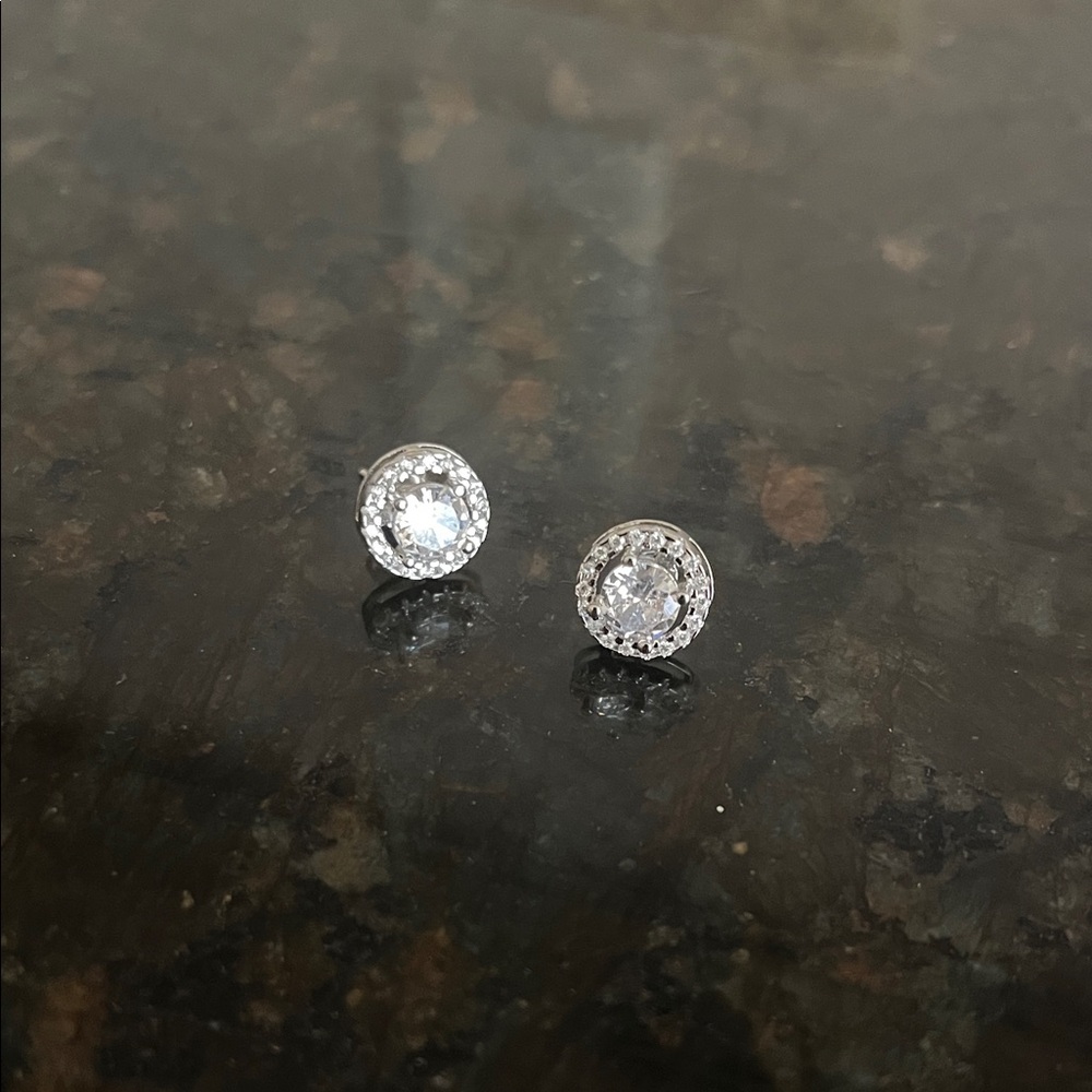 Elegant fashion Silver Stud Earrings NWOT
